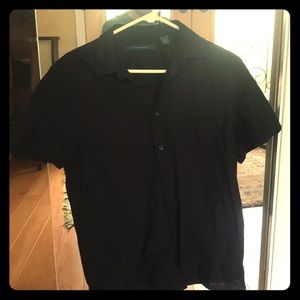 Perry Ellis Black Short Sleeve Button Down